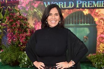 caption: Composer Germaine Franco attends the world premiere of <em data-stringify-type="italic">Encanto</em> at Hollywood's El Capitan Theatre in Hollywood in November 2021.
