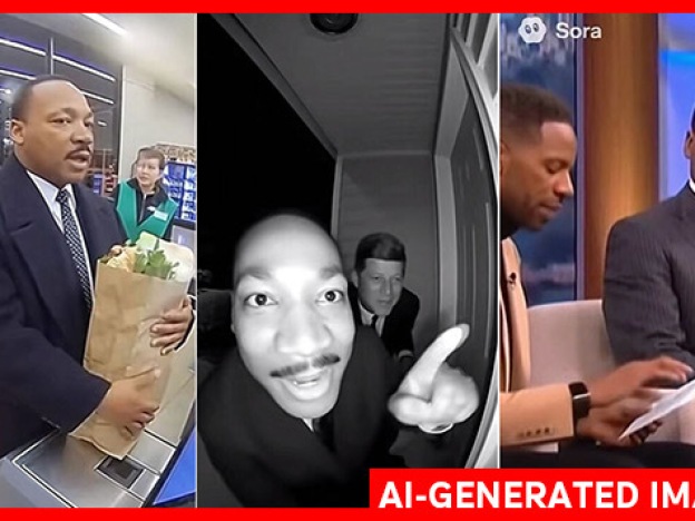 caption: The families of some deceased celebrities and public figures, including Martin Luther King Jr., have criticized OpenAI for allowing depictions of vulgar, unflattering or incriminating behavior on its Sora app.