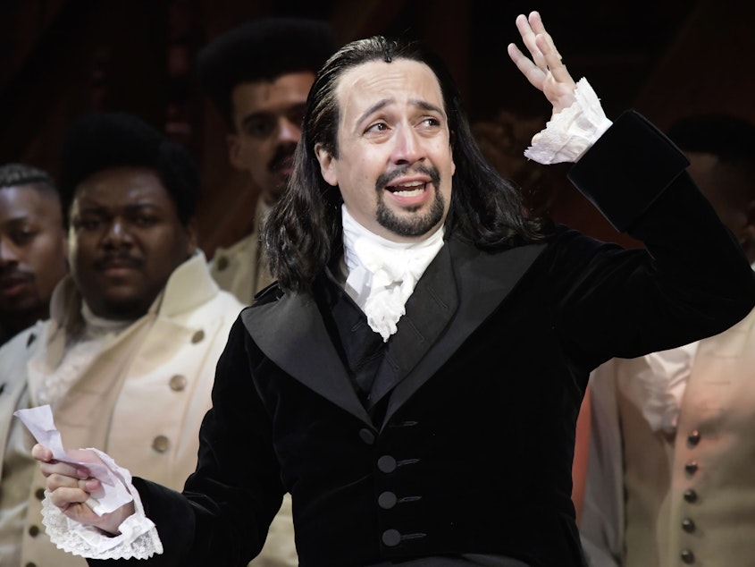 caption: Lin-Manuel Miranda is the composer and creator of the award-winning Broadway musical <em>Hamilton</em>. History's Alexander Hamilton was at the center of the push to create an Electoral College.