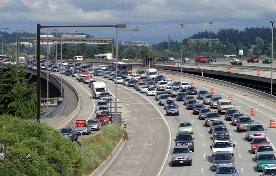 caption: The Washington State Transportation Commission recommended implementing a pay-per-mile road charge Tuesday.