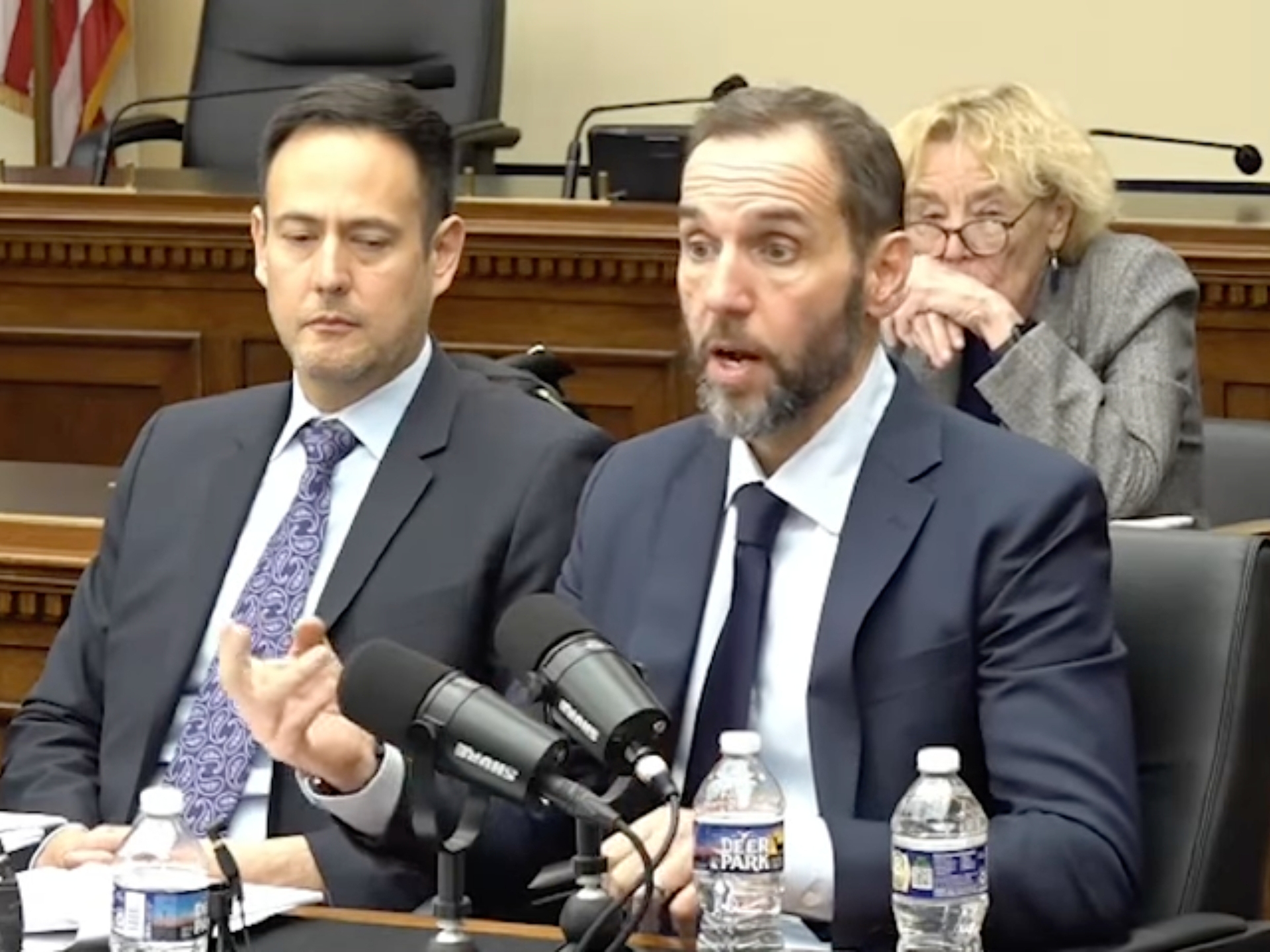 caption: In this image from video released by the House Judiciary Committee, former special counsel Jack Smith speaks during a deposition Dec. 17, 2025, at the U.S. Capitol in Washington.