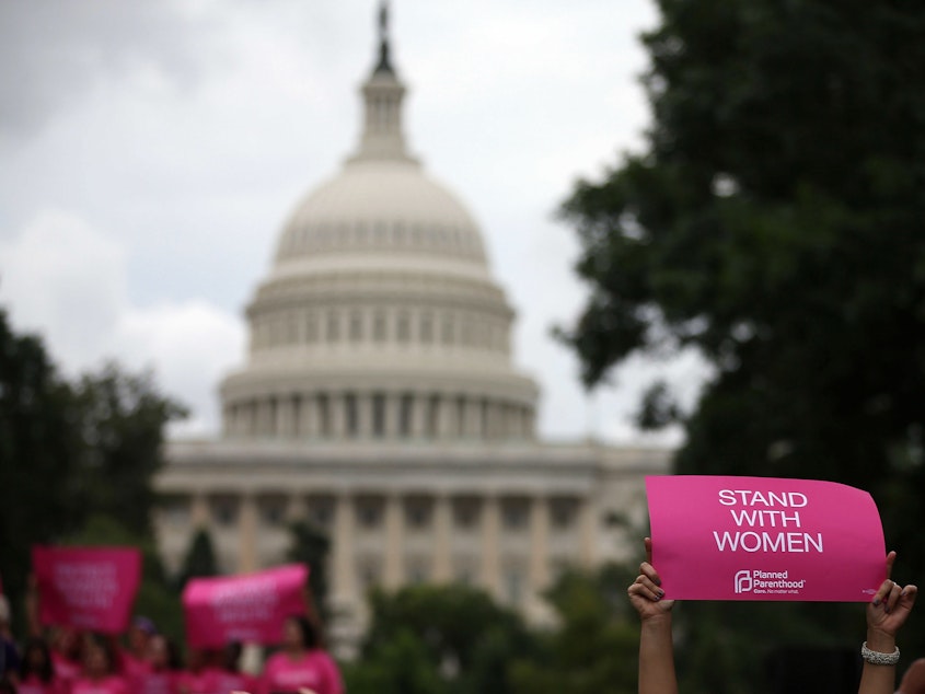 caption: Even though Democrats had bigger majorities in Congress under Democratic Presidents Bill Clinton and Barack Obama, large numbers of anti-abortion Democrats in both chambers meant abortion protections could not be codified.