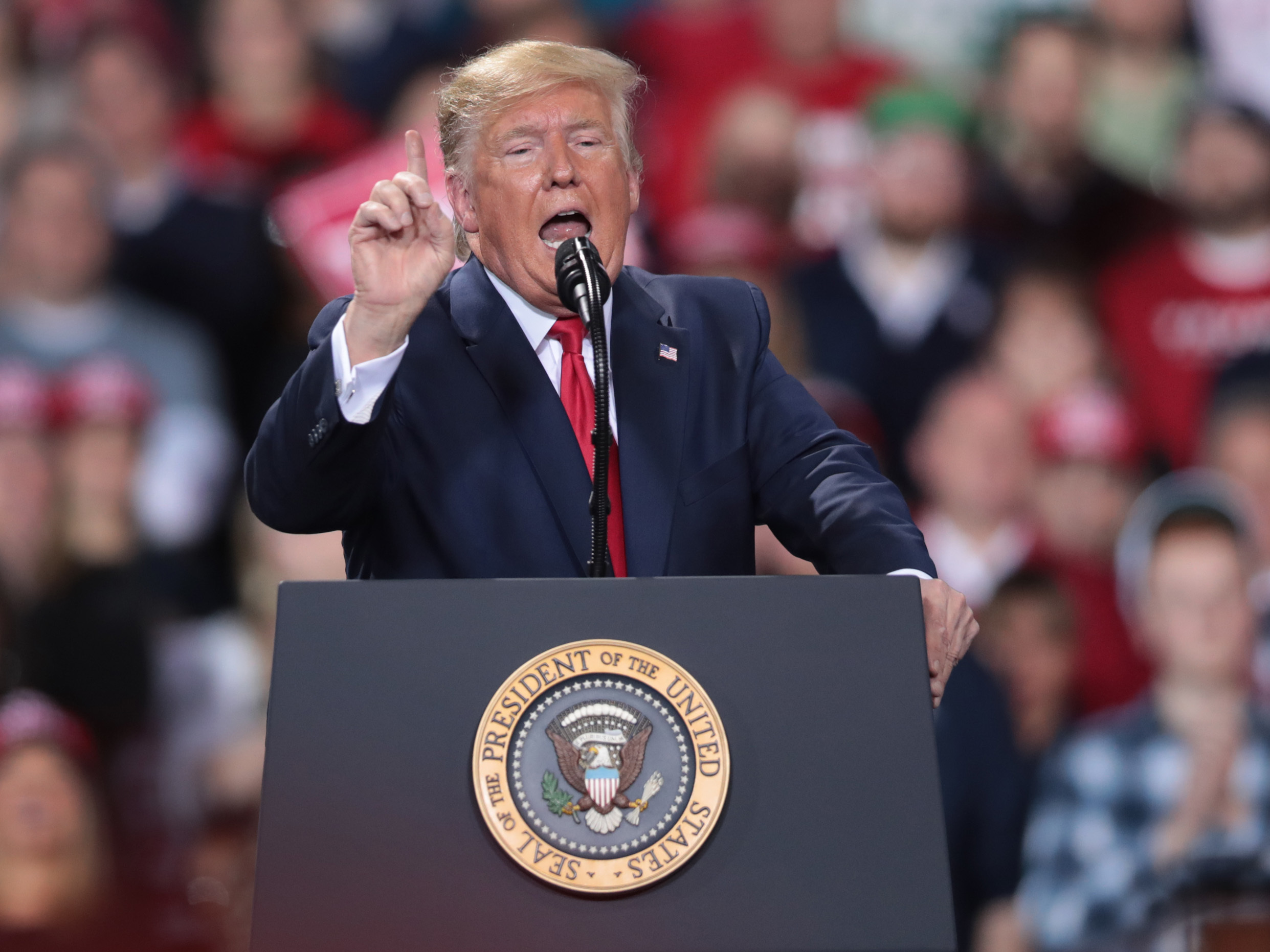 caption: President Trump's complaints about toilets, dishwashers and light bulbs make for an unusual political rallying cry, but it's one that fits with his deregulatory agenda.