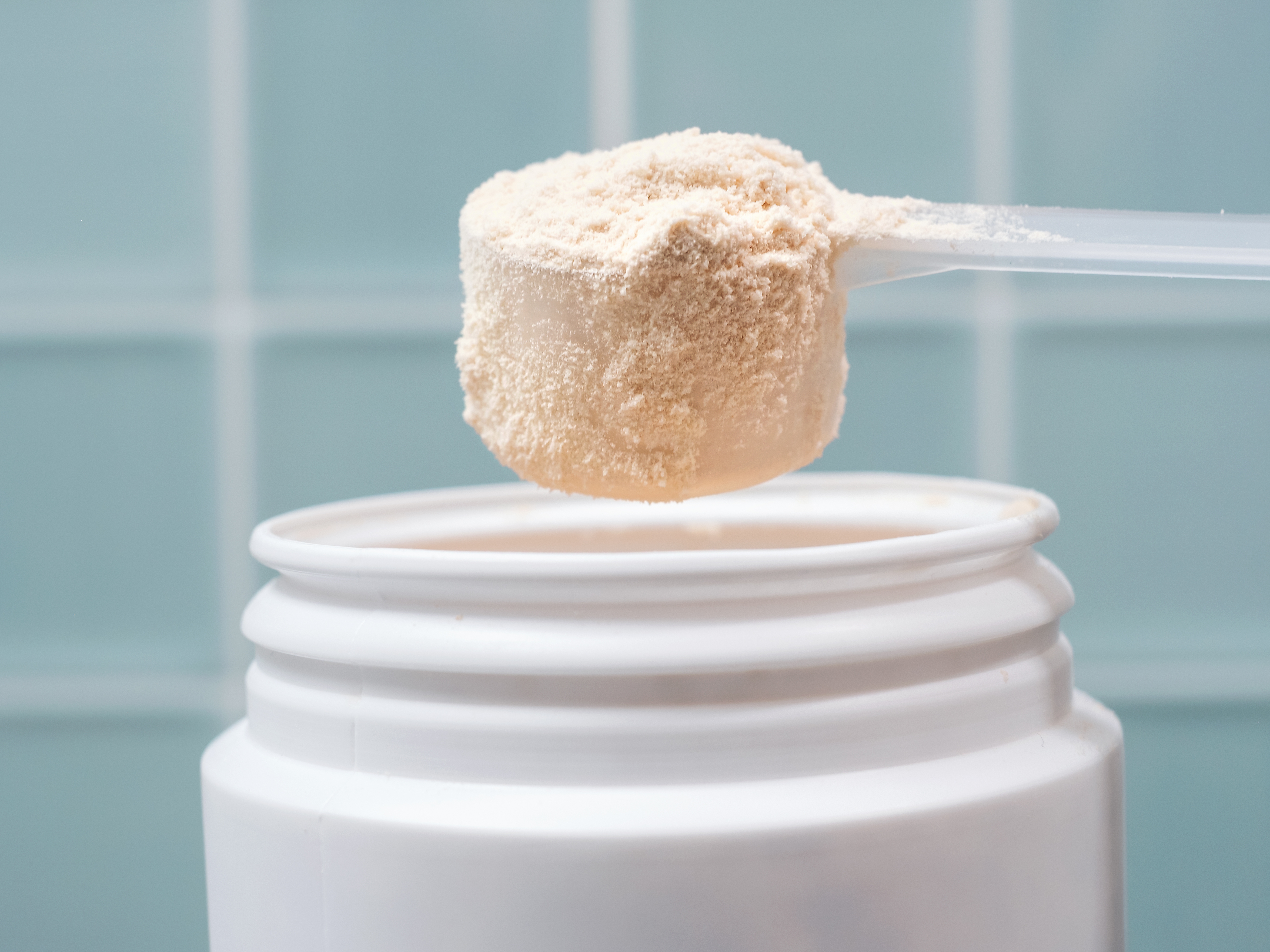 caption: A new report detected lead in popular protein powders and shakes — but urges moderation, not panic.
