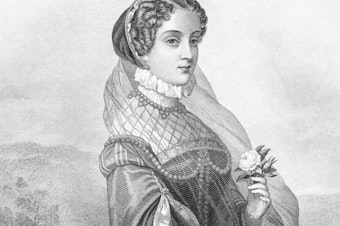 caption: Engraving from 1885 featuring Mary Queen of Scots who was the Queen of Scotland. She lived from 1542 until 1587.