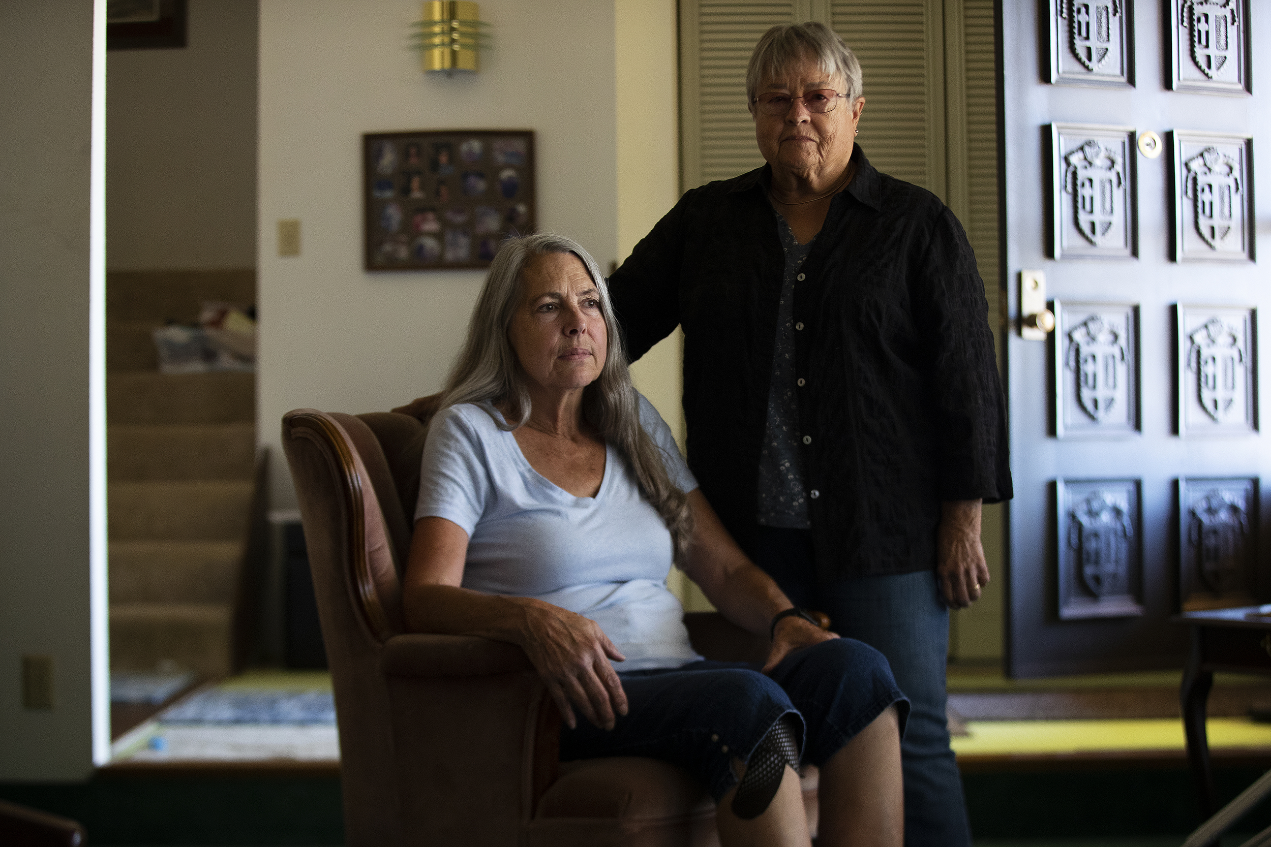 caption: Patty Martin, left, and Danna Dal Porto, right, are portrayed on Thursday, July 17, 2025, at Martin’s home in Quincy, Washington. 