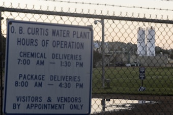 caption: The O.B. Curtis Water Treatment Plant in Jackson, Mississippi, shown late last month. Jackson is currently struggling with access to safe drinking water after flooding caused a disruption at a main water processing facility.