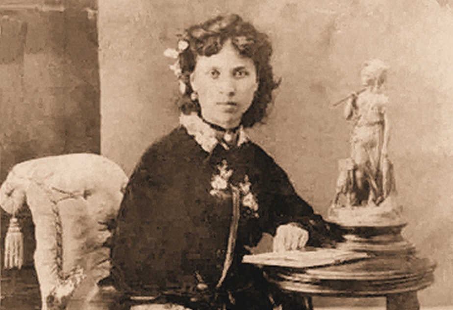 caption: Julia Yesler, pictured, is the offspring of a Duwamish woman and white settler Henry Yesler.