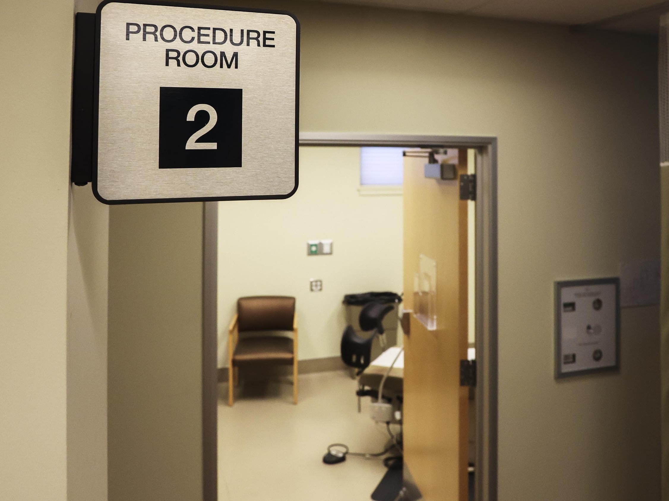 caption: A procedure room at Planned Parenthood in Meridian, Idaho, one of the few clinics in the state to offer abortions. Access to abortion is about to become even less available in the state as a six-week ban became law.