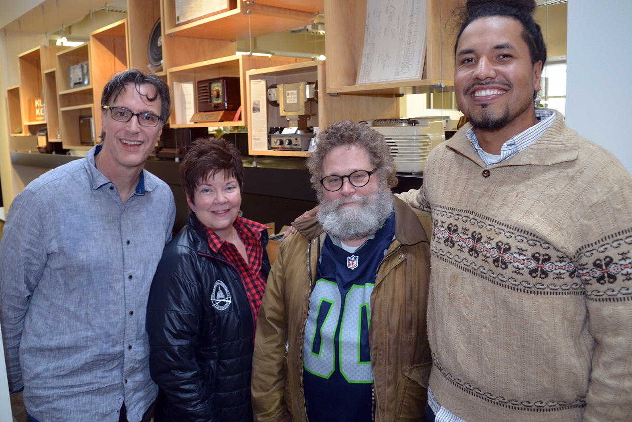 caption: 'Week in Review' panel Bill Radke, Pam Roach, Knute Berger and Gyasi Ross.