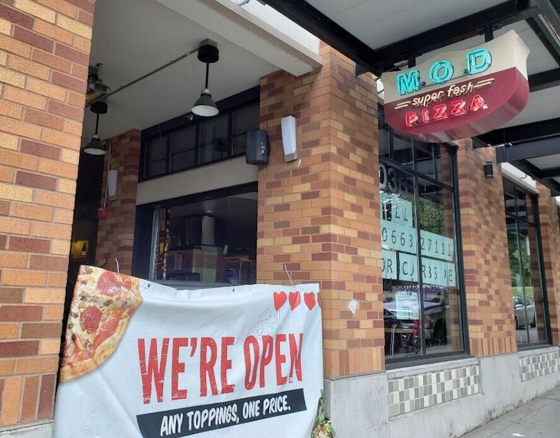 caption: MOD Pizza's University District location, one of 475 nationwide