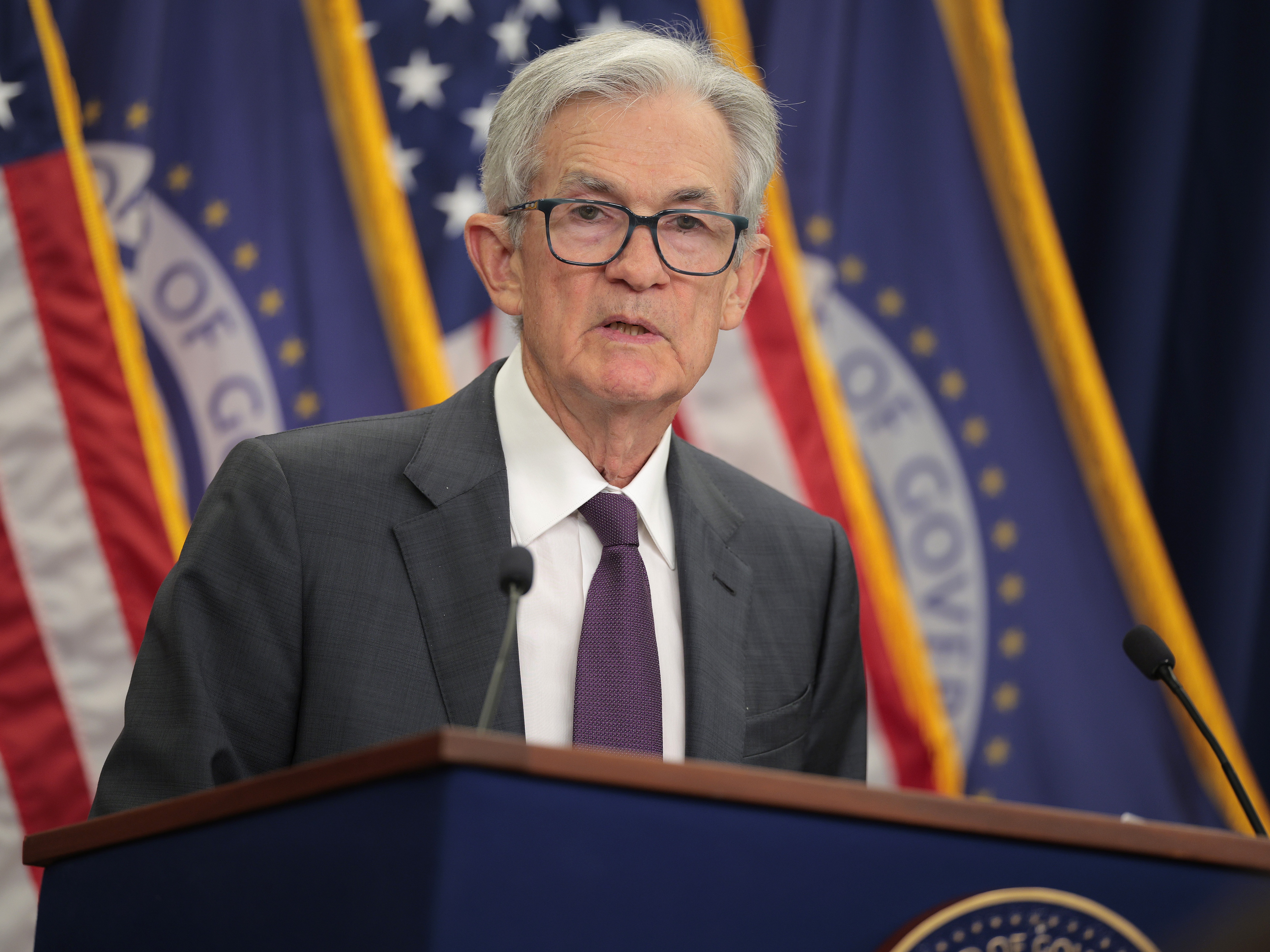 caption: Federal Reserve Chair Jerome Powell and his colleagues are expected to cut the Fed's benchmark interest rate by another quarter percentage point Wednesday.