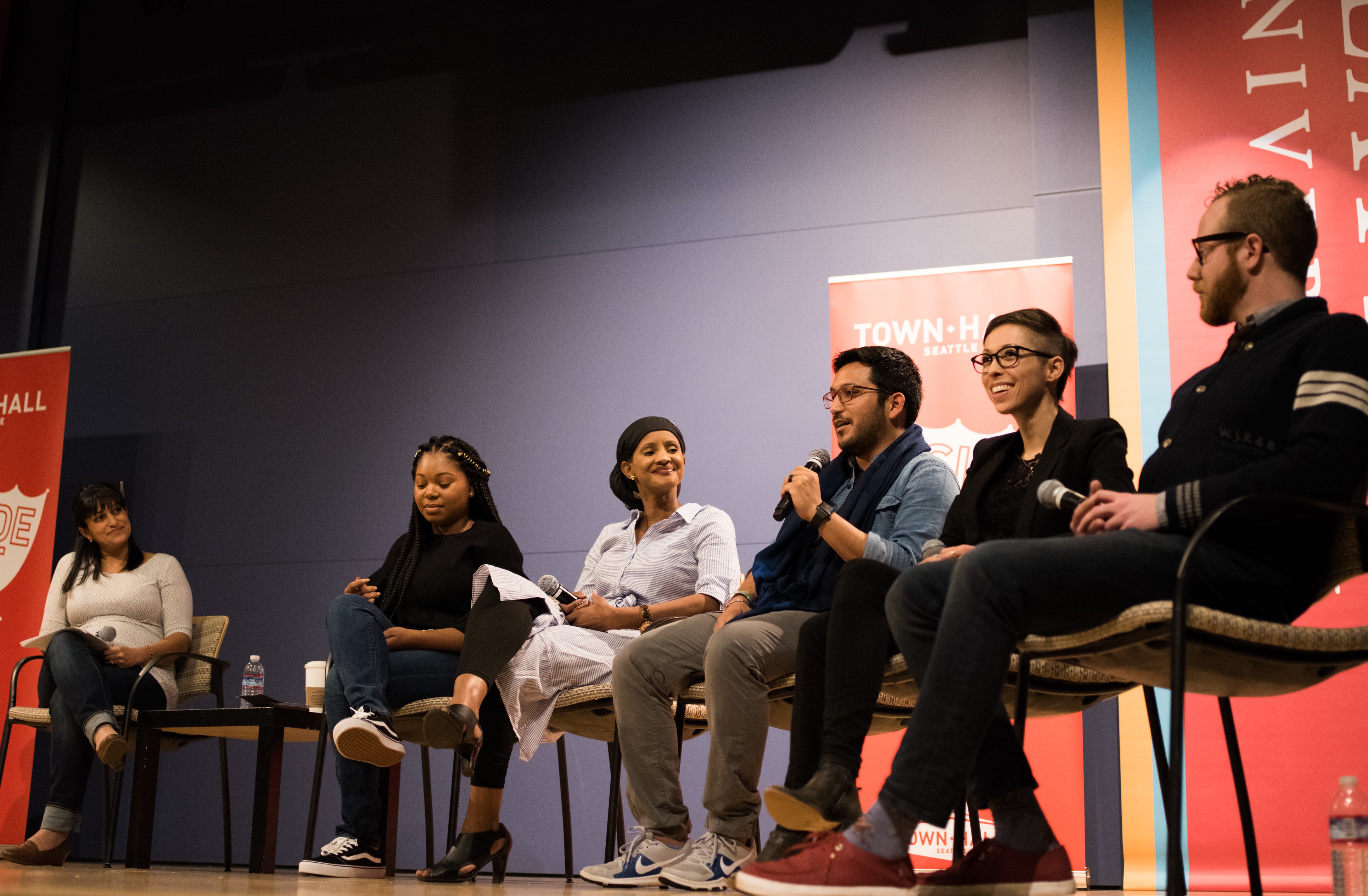 caption: The #EducationSoWhite 2018 panel