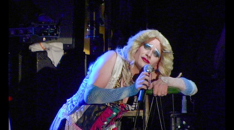 caption: Nick Garrison as Hedwig in a 2004 Re-bar production of "Hedwig and the Angry Inch"