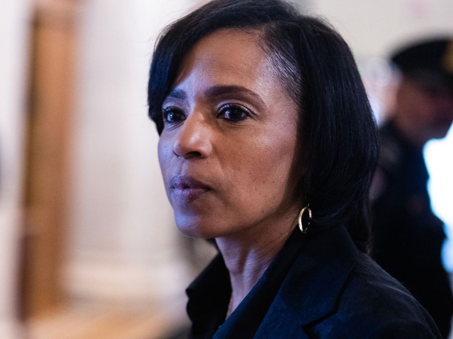 caption: Senator Angela Alsobrook, a Democrat from Maryland questioned RFK Jr.'s suggestion that Black people should be on a different vaccine schedule than white people.