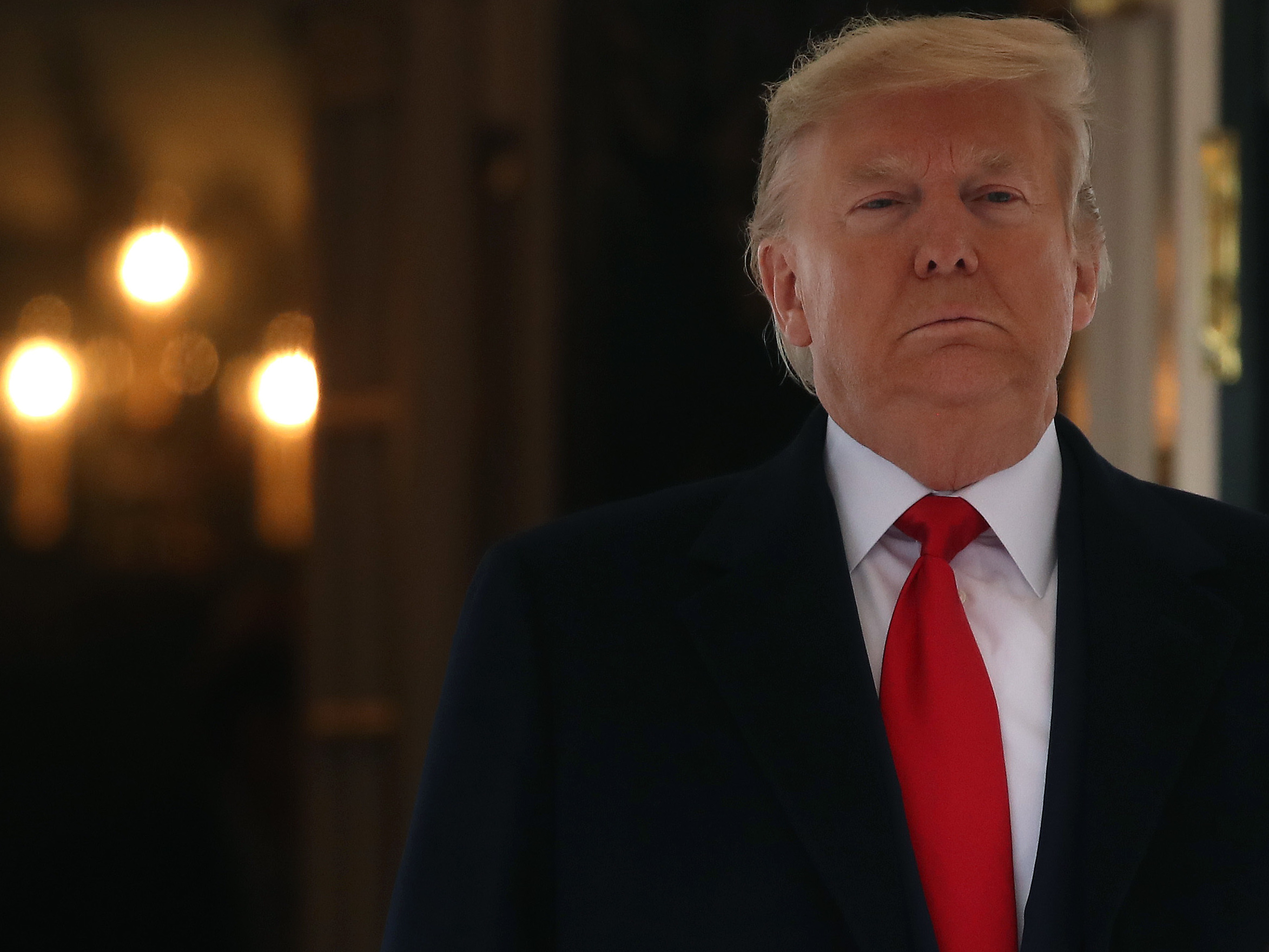 caption: President Trump at the White House Wednesday.