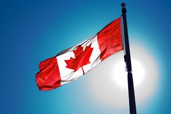 caption: The Canadian flag.