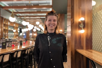 caption: Mikayla Wingerter is shift manager at Mint, an avant garde Indian restaurant on First Avenue in Downtown Seattle.