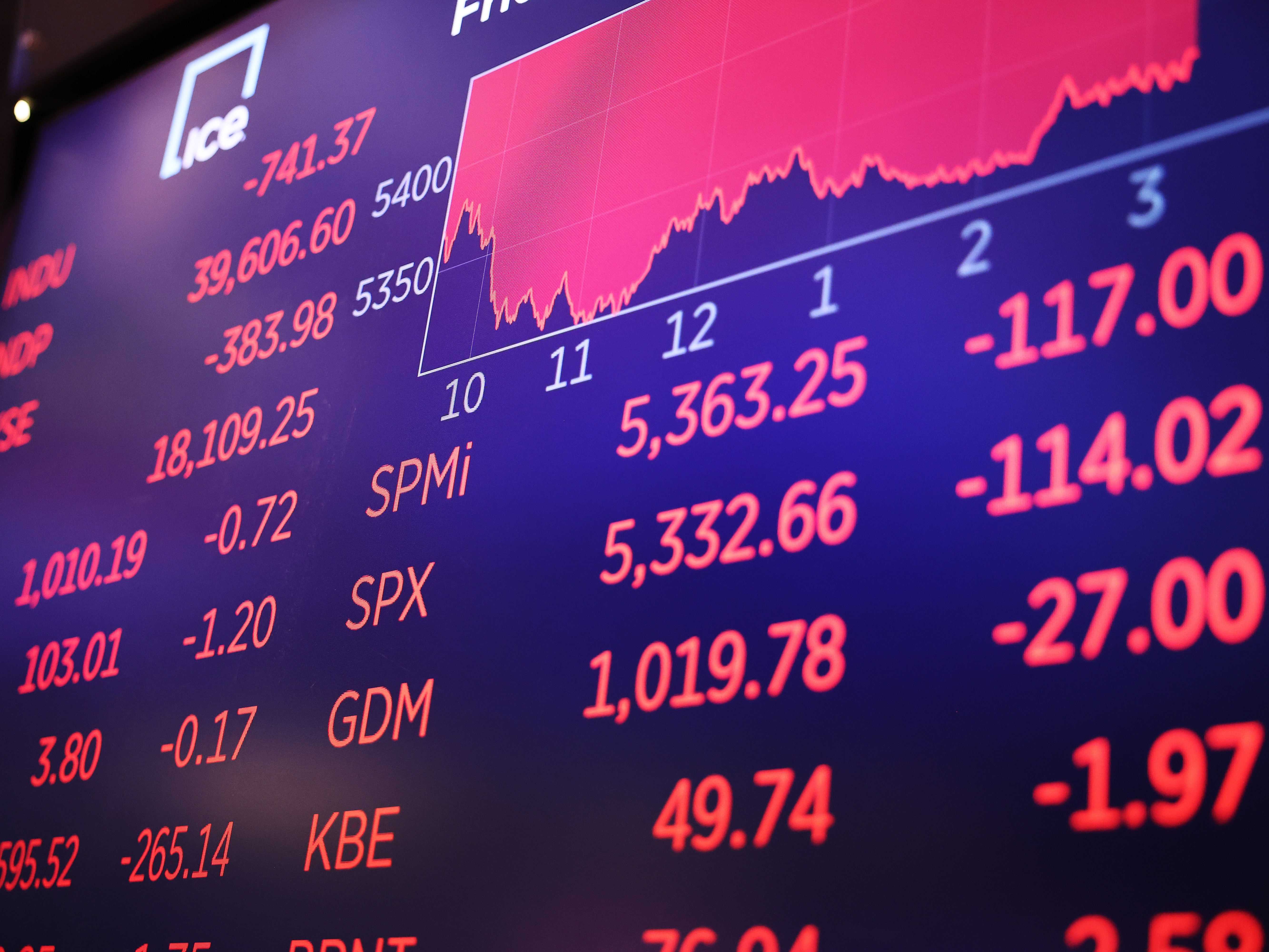 caption: Stocks fell sharply in the U.S. and around the world on Monday.  