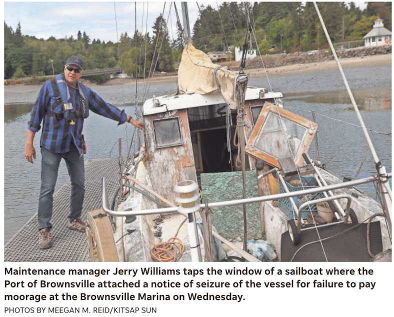 caption: Image and caption from previous Kitsap Sun reporting on abandoned boats in Puget Sound. 