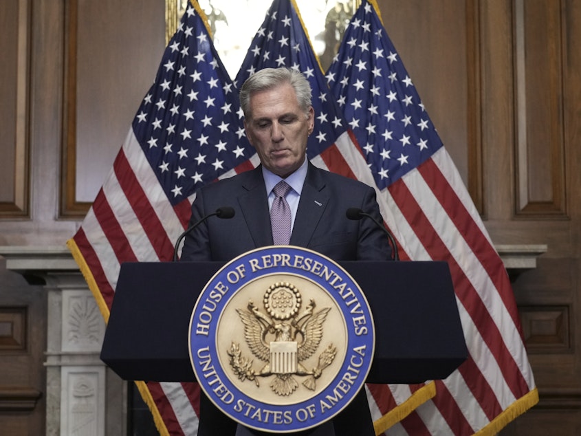 caption: Former House Speaker Kevin McCarthy, R-Calif., says he will retire from Congress at the end of 2023, leaving just weeks left in his term in office.