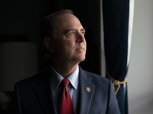 caption: House Intelligence Committee Chairman Adam Schiff, D-Calif., answers questions regarding the public impeachment hearings set to begin on Wednesday. Schiff has been the face of the impeachment inquiry into President Trump.