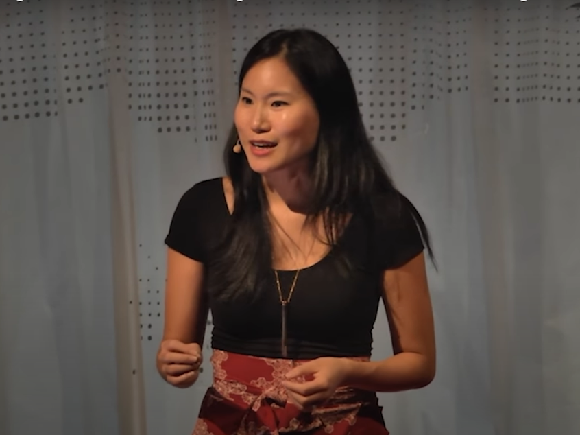 Erin Chen on the TED stage