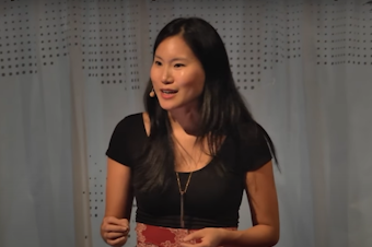 Erin Chen on the TED stage