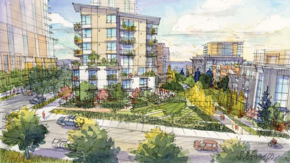 caption: Artist's rendering of future Yesler Terrace