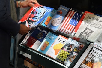 caption: <em>Columbia Journalism Review</em> set up a misinformation newsstand in Manhattan in October 2018, in an effort to educate news consumers about the dangers of disinformation in the lead-up to the U.S. midterm elections.