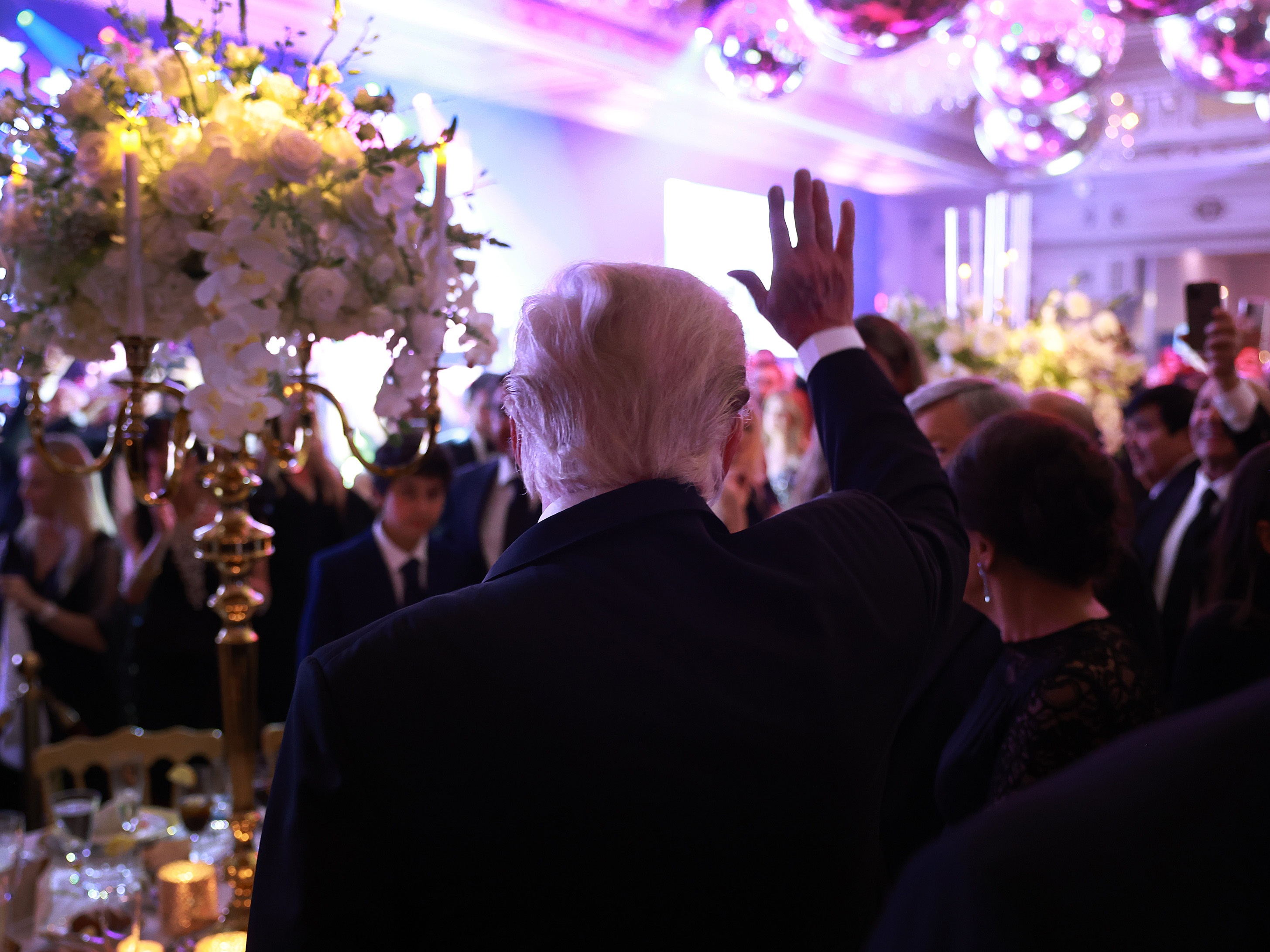 caption: President Trump has said he wants to build a "beautiful ballroom like I have at Mar-a-Lago" — seen here on December 31, 2022 — at the White House.