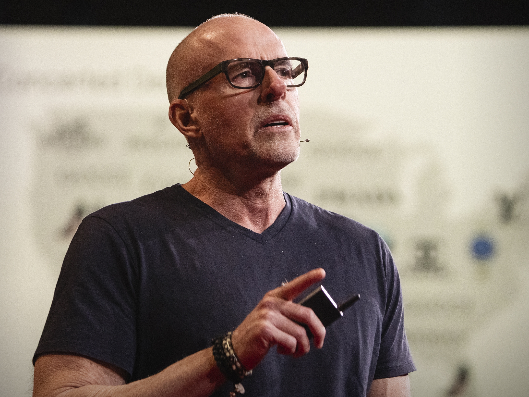 caption: Scott Galloway speaks at SESSION 5 at TED2024: The Brave and the Brilliant, on Wednesday, April 17, 2024. Vancouver, BC, Canada. Photo: Jason Redmond / TED