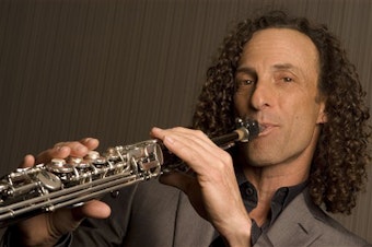 caption: Jazz musician Kenny G poses for a portrait at Jazz at Lincoln Center in New York.