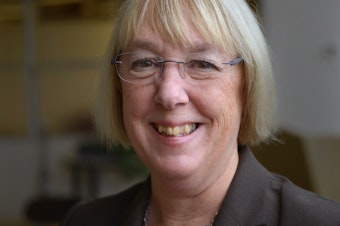 caption: Senator Patty Murray in the KUOW offices.