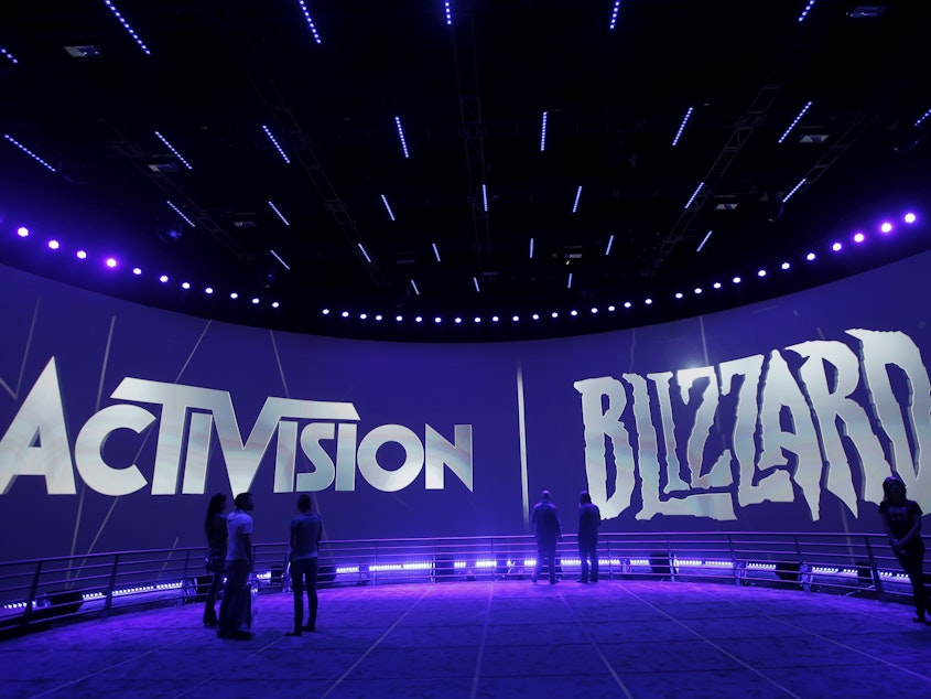caption: Activision Blizzard has been hit with multiple lawsuits alleging a sexist and discriminatory workplace culture.