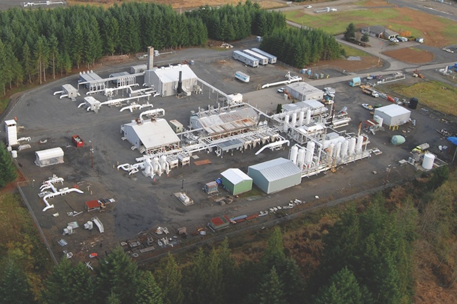 caption: Puget Sound Energy's Jackson Prairie gas storage plant outside Chehalis, Washington