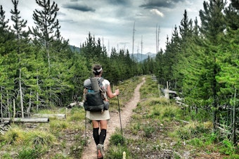 caption: Heather Anderson calls herself a "reformed couch potato." She's known for being the only woman to complete a Triple Crown — hiking through the Pacific Crest Trail, Appalachian Trail, and the Continental Divide Trail — in the same calendar year. 