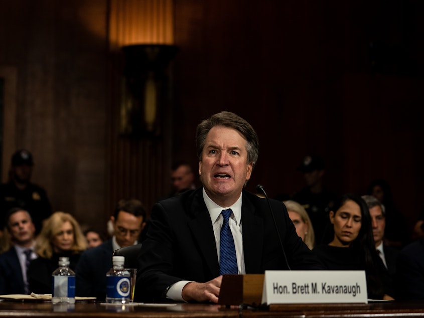caption: Judge Brett Kavanaugh called sexual assault accusations "a calculated and orchestrated political hit" on Thursday.
