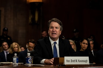 caption: Judge Brett Kavanaugh called sexual assault accusations "a calculated and orchestrated political hit" on Thursday.