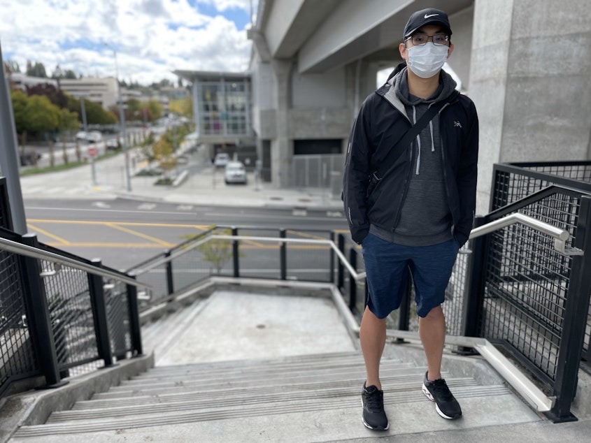 caption: Shuan Kuo grew up across the street from Northgate Mall, an area that is going through massive changes and redevelopment that includes a newly open light rail station. 