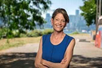 caption: Sara Nelson, co-owner of Fremont Brewing, was elected the Seattle City Council president in a 9-0 vote Tuesday, Jan. 2, 2023.