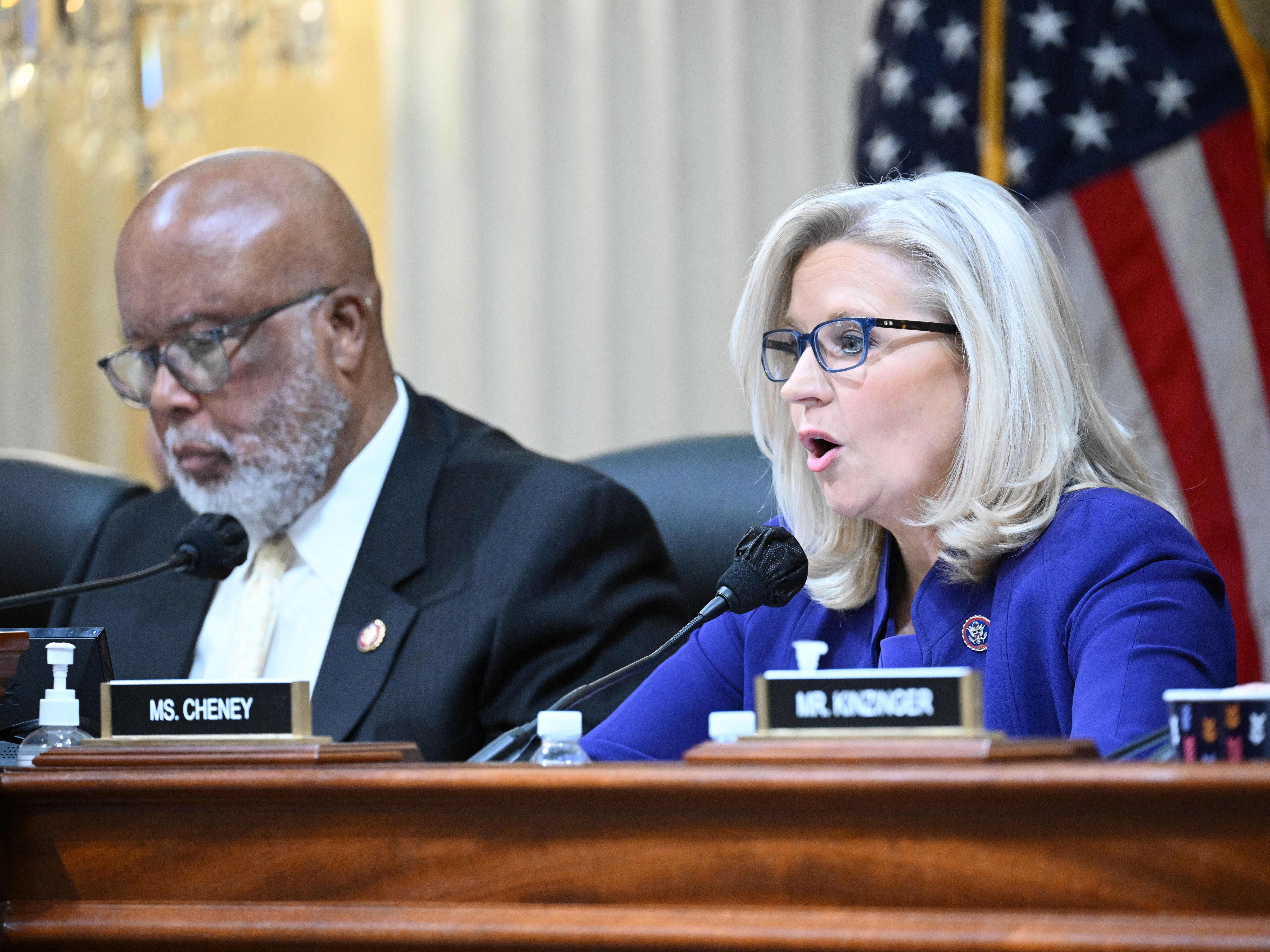 caption: Former Rep. Liz Cheney and Rep. Bennie Thompson, who headed the Jan. 6 committee, will be honored by President Biden with the Presidential Citizens Medal.