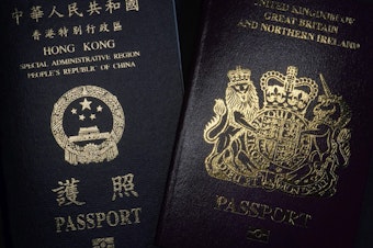 caption: A British National Overseas passport (right) and China's Hong Kong Special Administrative Region passport. China said Friday it will no longer recognize the BNO passport as a valid travel document or form of identification.