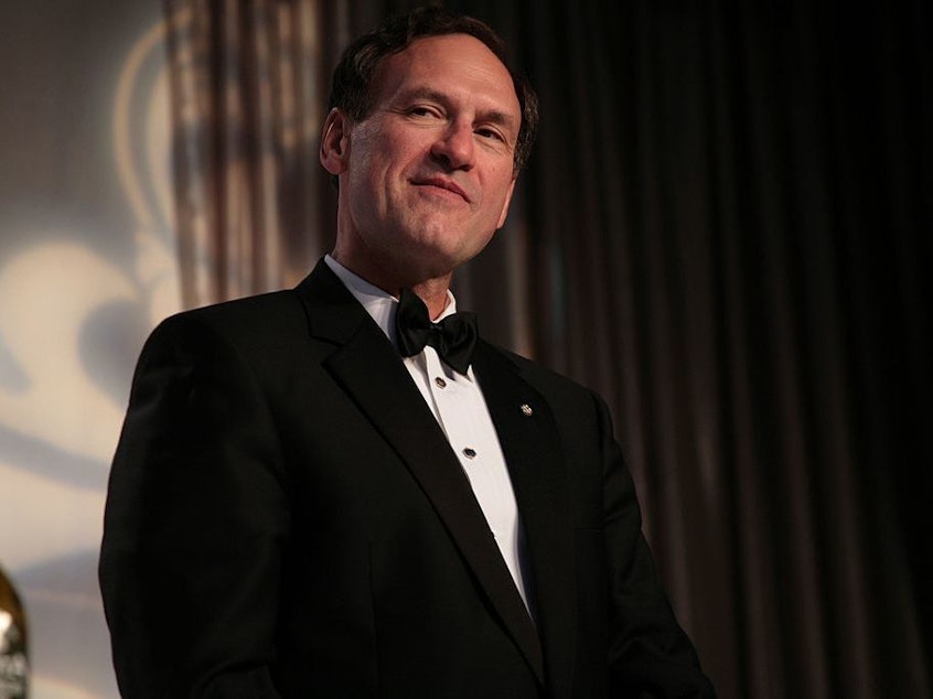 caption: Justice Samuel Alito, seen here in 2007, has emerged as the workhorse of the Supreme Court's conservatives and has spent his time on the court forcefully shaping its opinions.