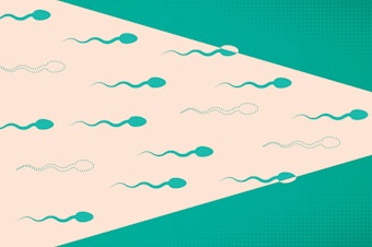 Lowering sperm count illustration.