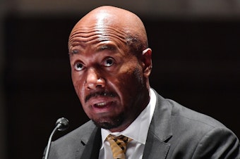 caption: Georgetown Law School professor Paul Butler testifies before a House Judiciary Committee hearing on policing practices and law enforcement accountability in June 2020. In an NPR interview, Butler says police in Brooklyn Center, Minn., didn't need to pursue Daunte Wright over an outstanding warrant.