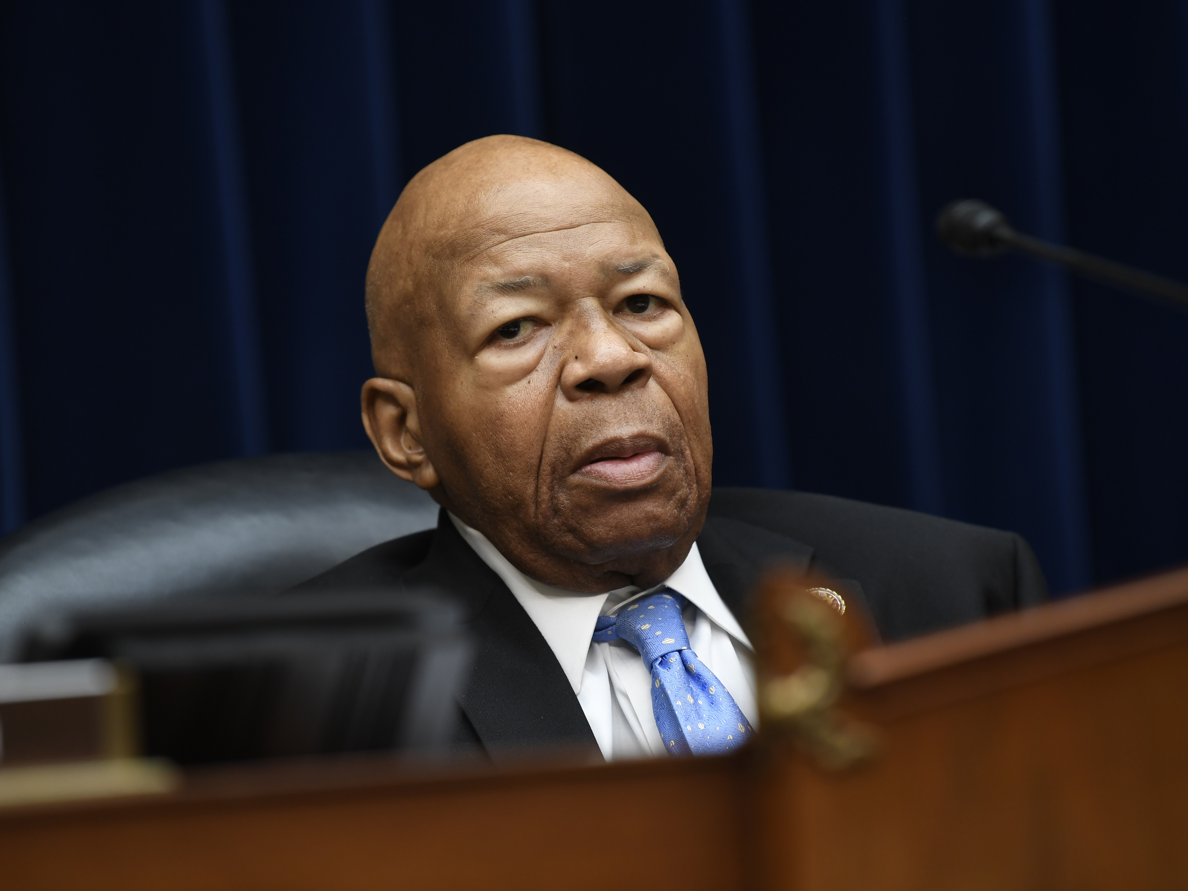 caption: House Oversight Committee chairman Rep. Elijah Cummings, D-Md., shown here last month, said he was able to scare away an intruder at his residence.