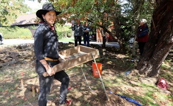 caption: Research archaeologist Chelsea Rose of Southern Oregon University led the excavation of the historic Eagle Brewery in Jacksonville, Oregon.