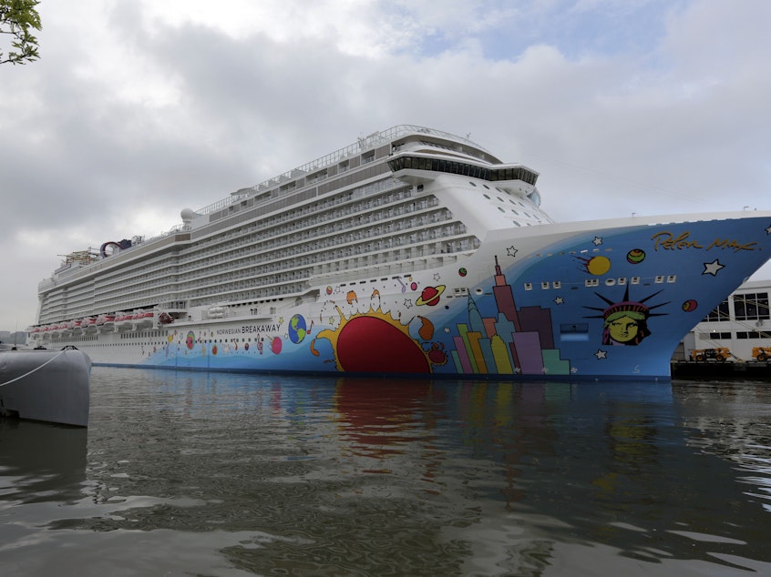 caption: Norwegian Cruise Lines confirmed 10 cases among Norwegian Breakaway passengers and crew members on Saturday, and then seven more on Sunday, according to the Louisiana Department of Health.