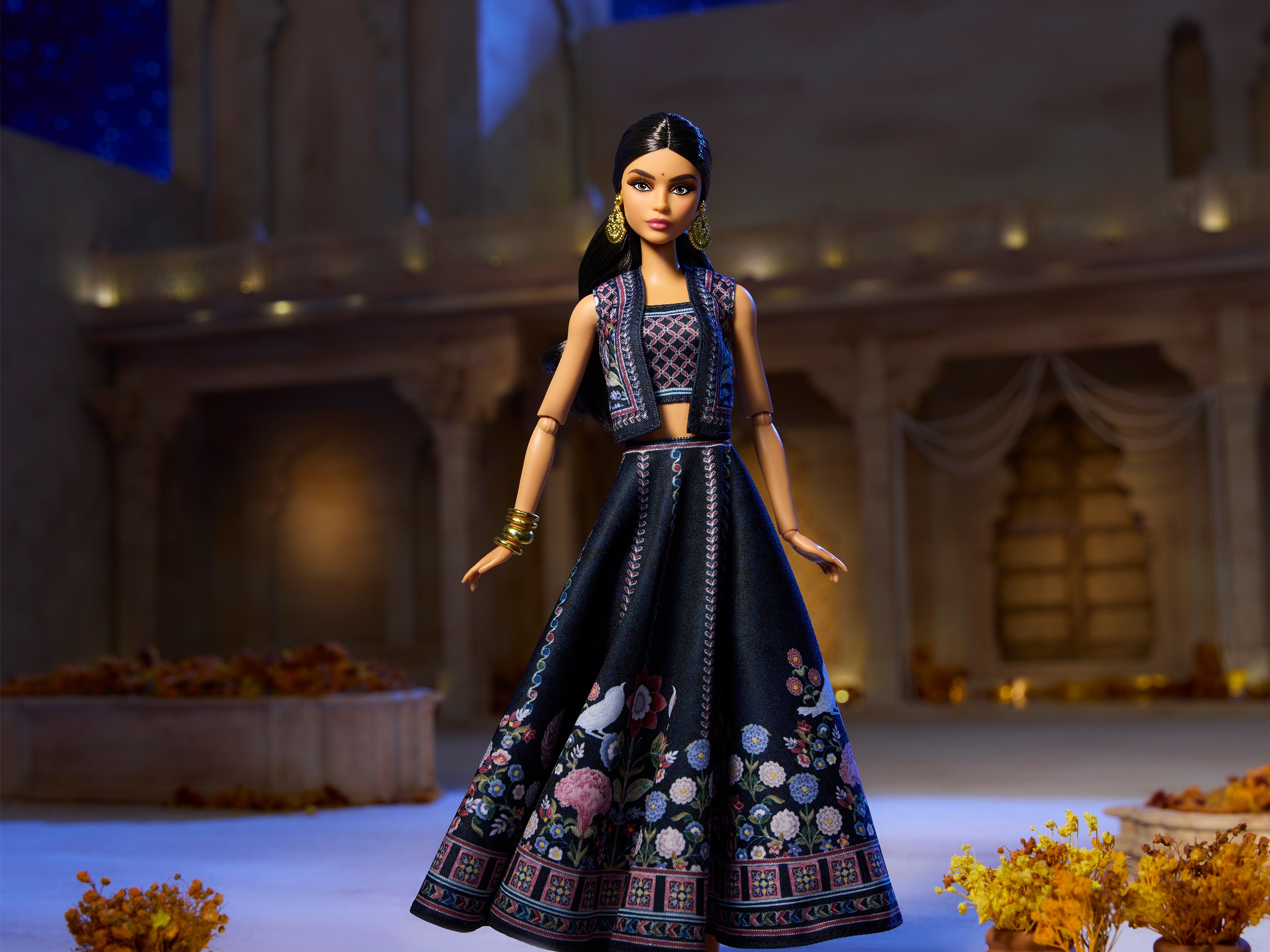 caption: This Diwali Barbie was released on Oct. 4 — and has already sold out on Mattel's website. Does the doll reflect a different view of beauty, as Mattel claims — an Indian view?<br>